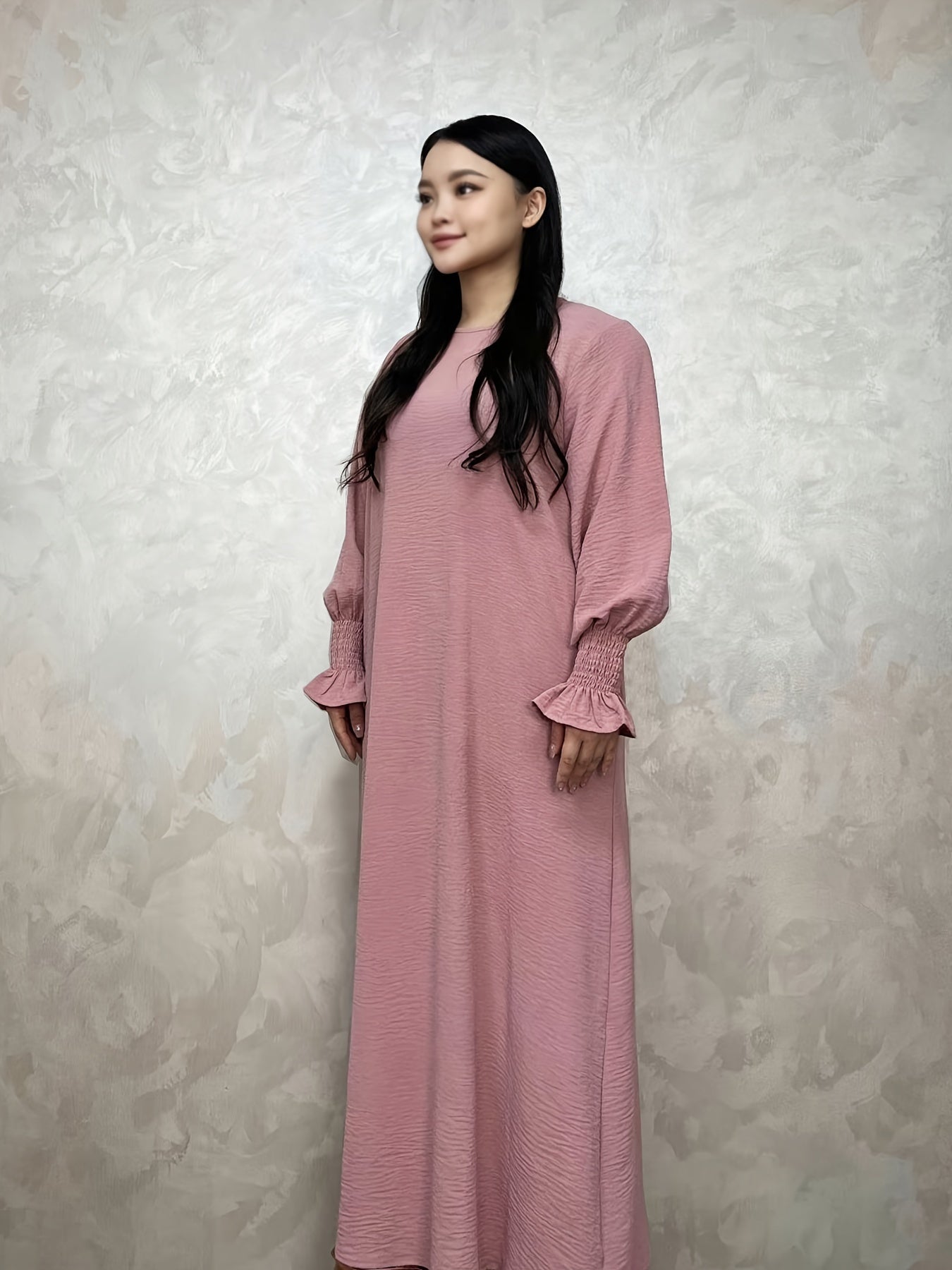 Soft Crepe Material with Pocket Mulim Lady Abaya Prayer Abaya