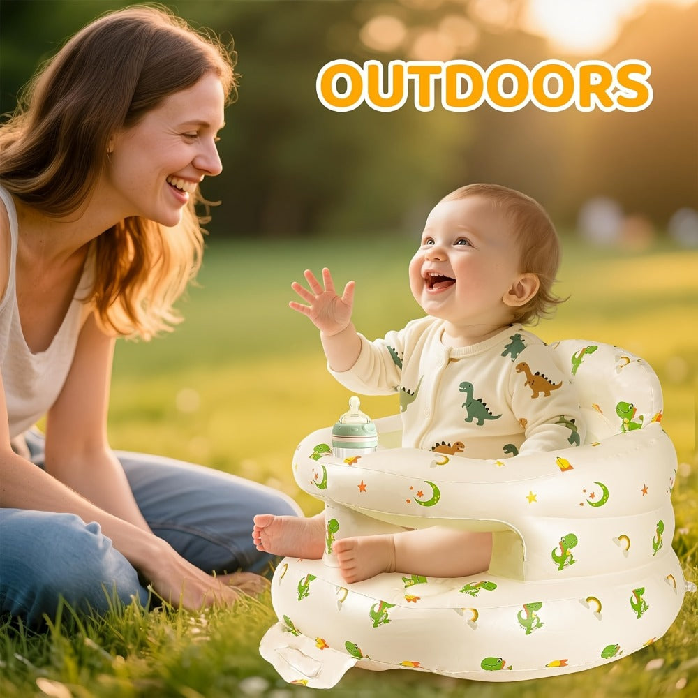 Baby Floor Seat - Portable Non-Slip Inflatable Soft