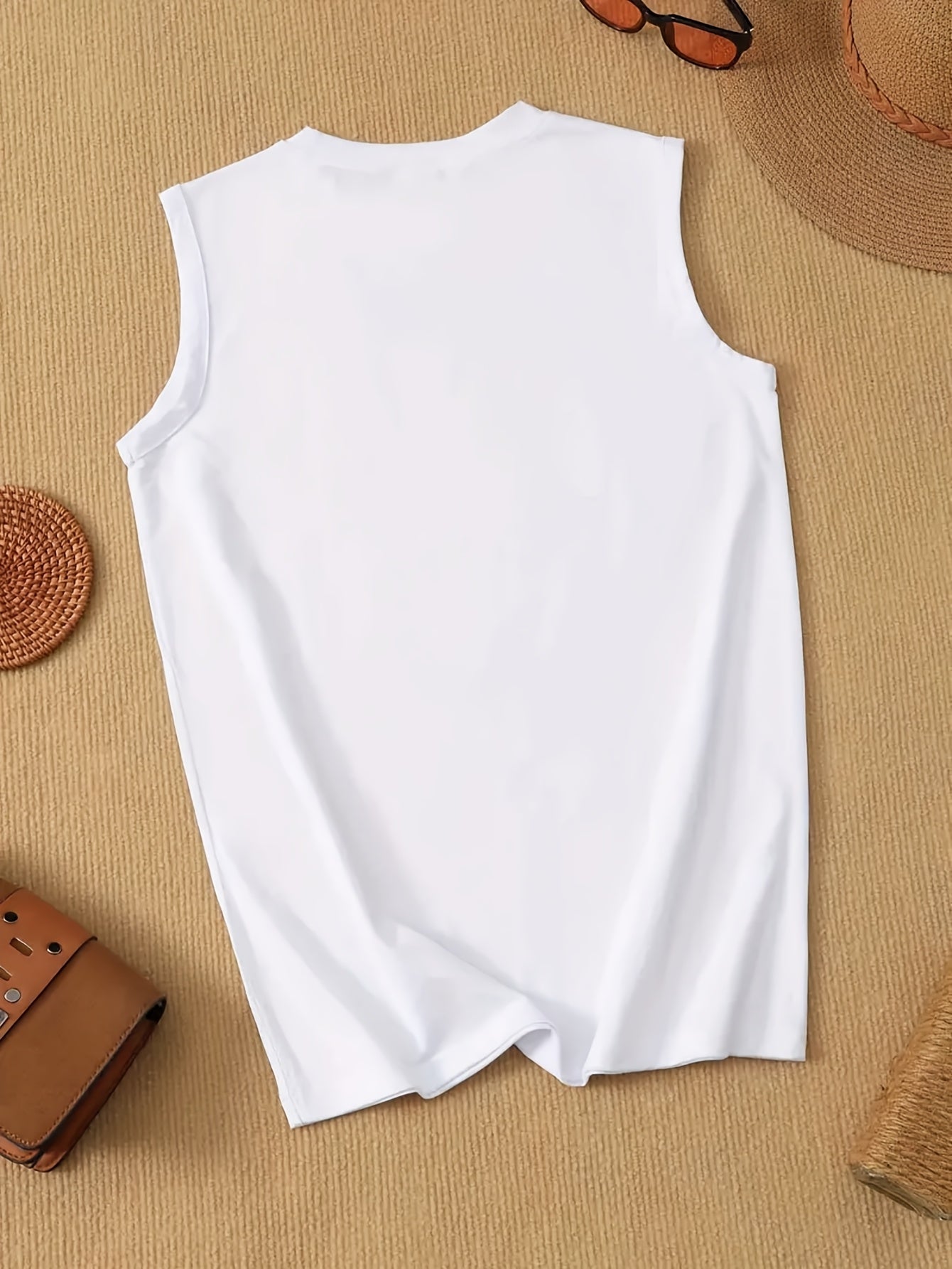 Women' Boho Sleeveless Round Neck Tank Top - Gypsy Soul Dragonfly Print Blouse Suitable for Everyday Casual Wear, Coffee Outfits, Bohemian Style, Machine Washable Non- Shirt for Layering or Use