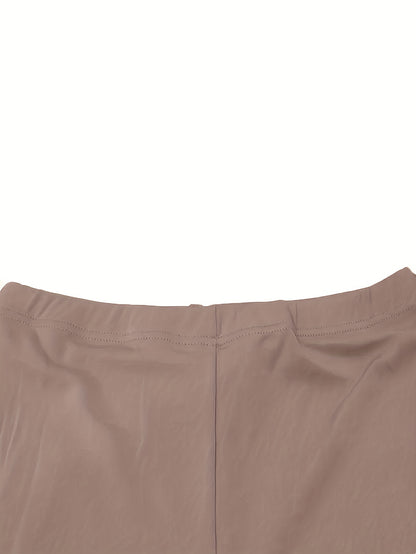 Black Polyester V-Neck Sleeveless Shorts - product view 36