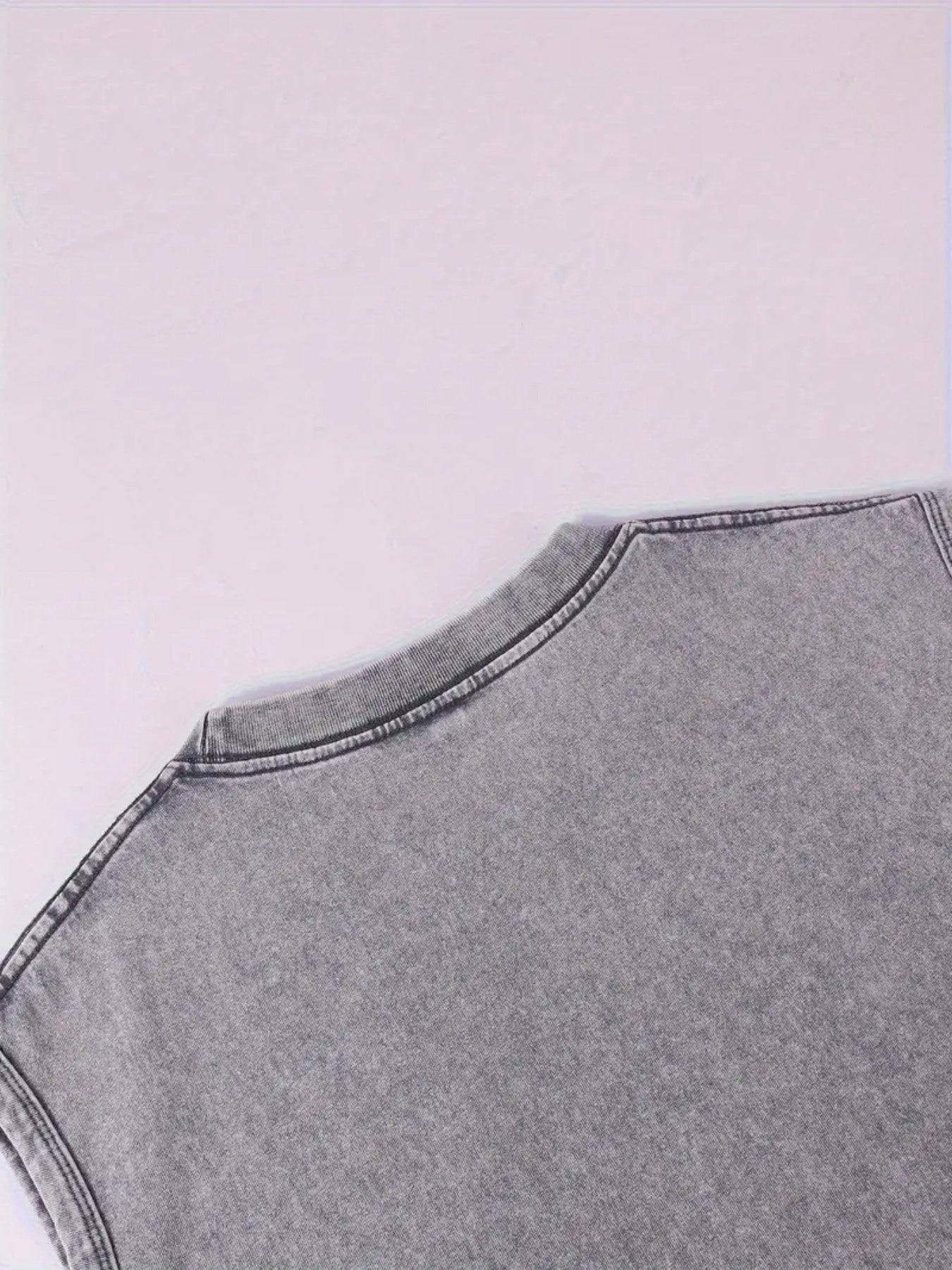 Black Cotton Printed Sleeveless T-Shirt - product view 26