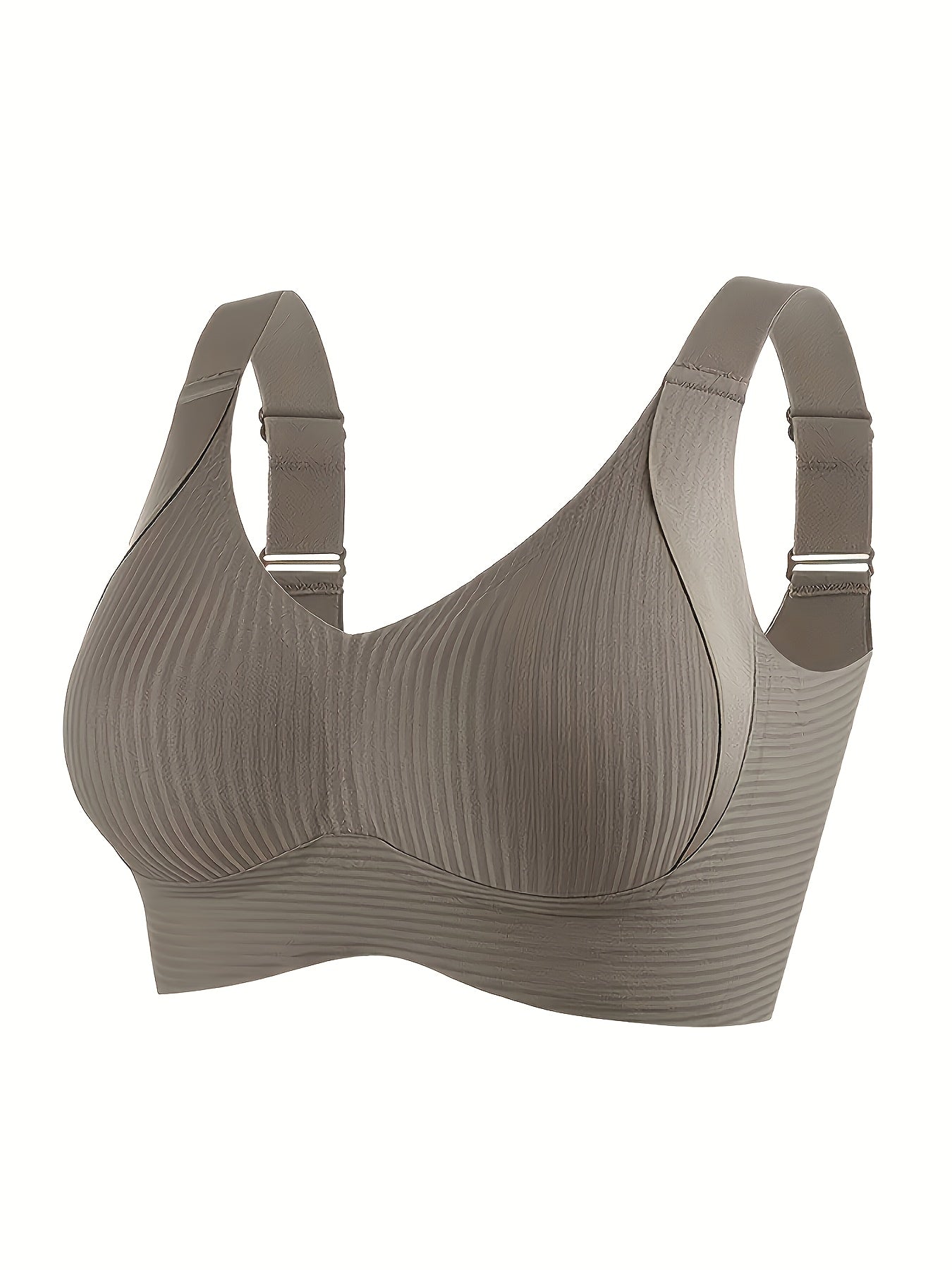 Plus-Size Wireless Women's Bra Suitable for Large Breasts - Full-Coverage Lift & Push-Up Underwire-Free Bust Enhancer with Adjustable Straps, Removable Pads, Seamless Smoothing Lingerie for Daily Wear & Special Occasions