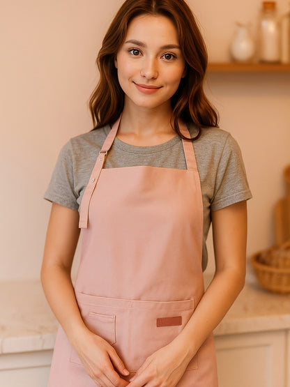 Artist & Chef Apron - Professional Painting, Pottery & Baking Apron with Adjustable Buckle Straps & Utility Pockets, Perfect Valentine's Day & Christmas Gift for Couples