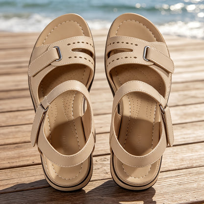 New Summer Women'S Sandals, Stylish Women'S Sandals with Thick Soles, Fashionable Women'S Casual Travel Shoes, Affordable Women'S Sandals, Elegant Women'S Shoes with Convenient Buckle Closures, Breathable Upper Material, And Durable Soles