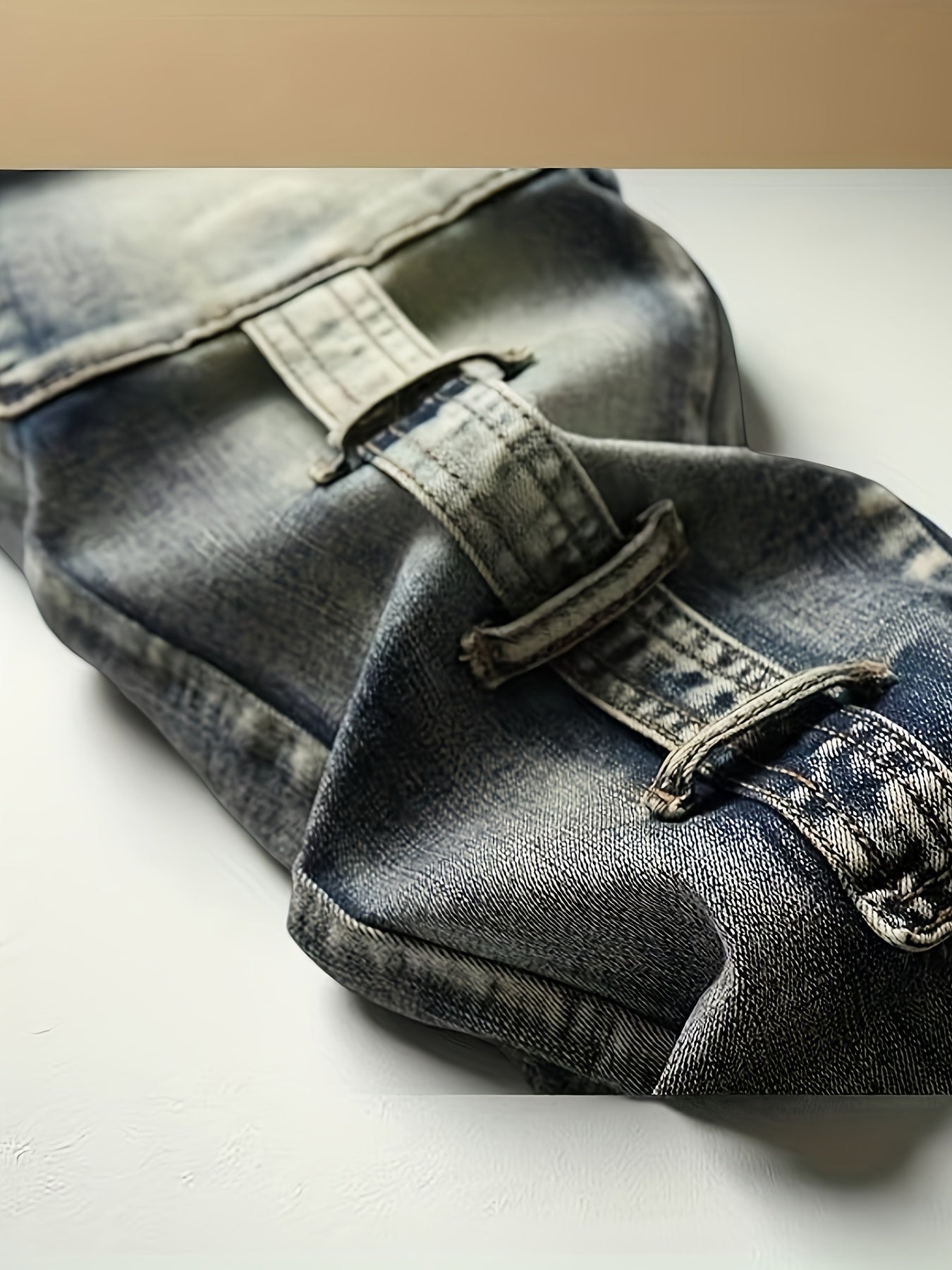 Streetwear, High-end Men's Motorcycle Jeans, Retro Blue Stretch Slim Fit Fashionable Men's Jeans
