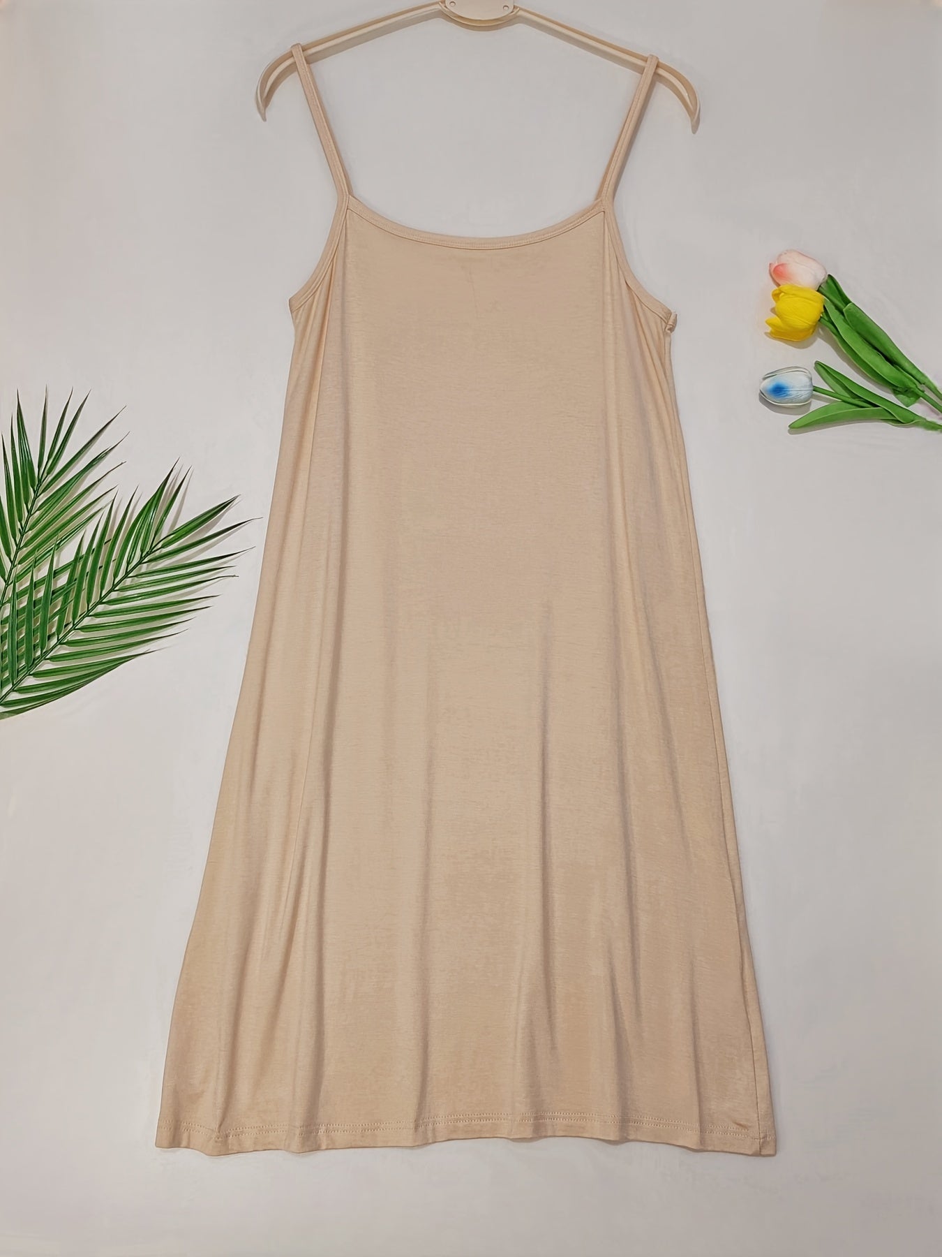 2pcs Easter Women's Basic Slip Dress, Casual Sleeveless Cami Dress for Layering Or Daily Wear, Loose Fit All-Match Soft Skin-Friendly Dress