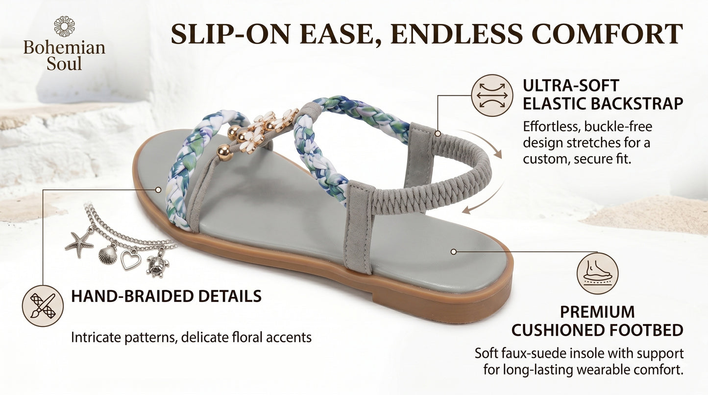 Trendy Floral Embellished Beach Sandals for Women - 3-Day Delivery From Local Stock, Ideal for Beach Vacations