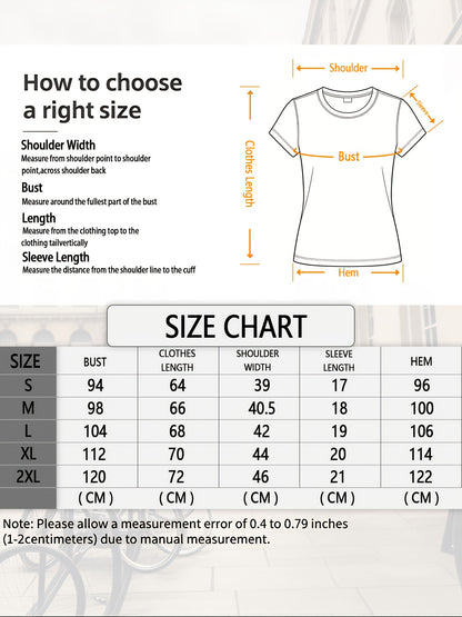 [Independence Day Custom]Custom Women'S T-Shirt - Summer Short Sleeve Tee With Personalized Image/Text Upload, Round Neck For Casual Wear, Party, Festival Gift For Family Friends, Solid Design Shirt, Durable Print Quality, 250 USA Anniversary Tee