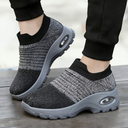2026 New Spring And Summer Mesh Breathable, Lightweight And Comfortable Casual Shoe Covers, Women's Thick Sole Versatile One Foot Shoes, Fashionable Anti Slip Running Shoes, Board Shoes for Women, Women Shoes