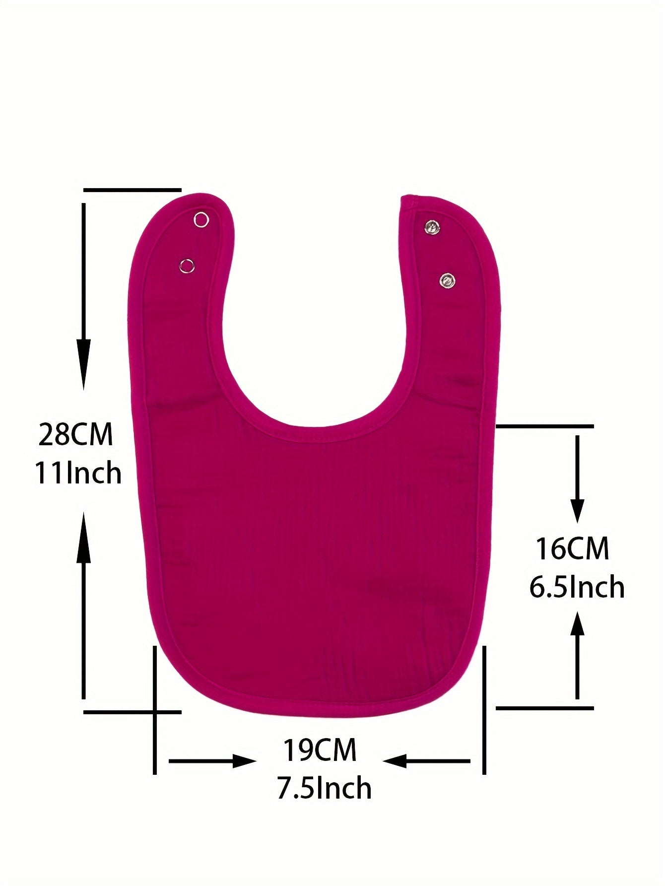 10pcs Four-Layer Absorbent Muslin Baby Bibs with Adjustable Snap Buttons for Boys And Girls for Feeding Drool And Eating Bibs, Perfect for Outdoor