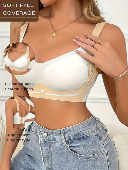 A Luxurious 4pcs Anti-Gravity Lifting Bra Featuring a Closed Double-Breasted Design, Offering Comfort And Breathability. It Is Skin-Friendly, Seamless, And Easily Storable, Making It Ideal for Sportswear