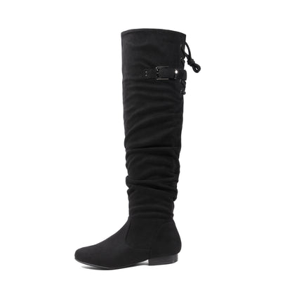DREAM PAIRS Women's Suede Over The Knee Thigh High Winter Boots, Women shoes, comfortable Walkable Style shoes for women, over-the-knee boots for women, Knee length Autumn Winter Boots