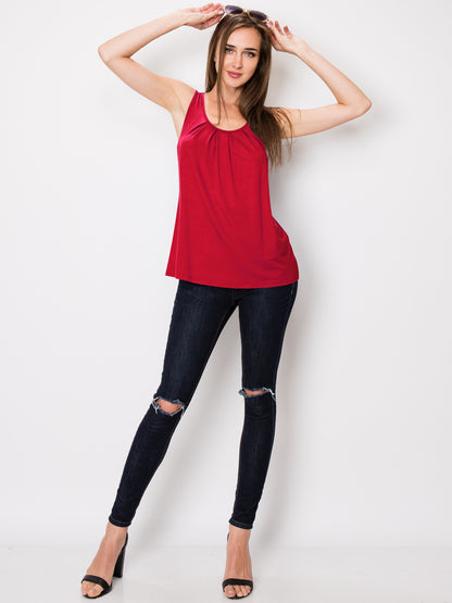 Women's Sleeveless Scoop Neck Loose Fit Tank Top