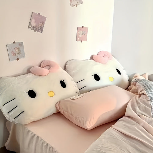 Hello Kitty Plush Decorative Pillow - Soft 17.7-Inch Character Cushion