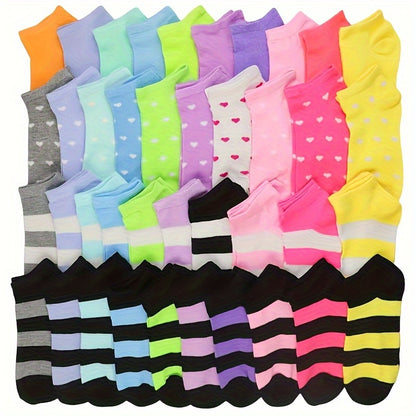 20 Pairs Random Candy Colored Socks Casual Breathable Low Cut Socks Soft And - product view 11