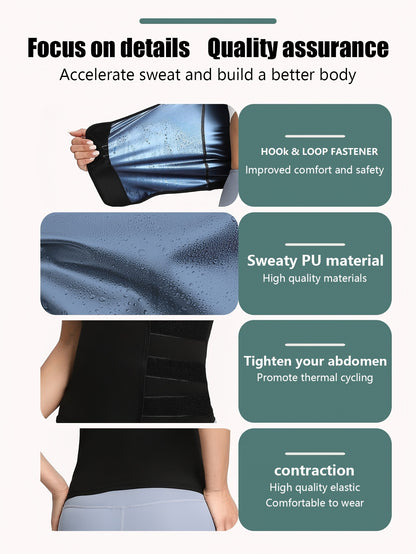 SHOPFAIR Brand Women'S Sweat Sealing Waist Short Sleeve Sports Body Shaping Top, Abdominal Shaping Waist Sweating Clothes, Sauna Clothes