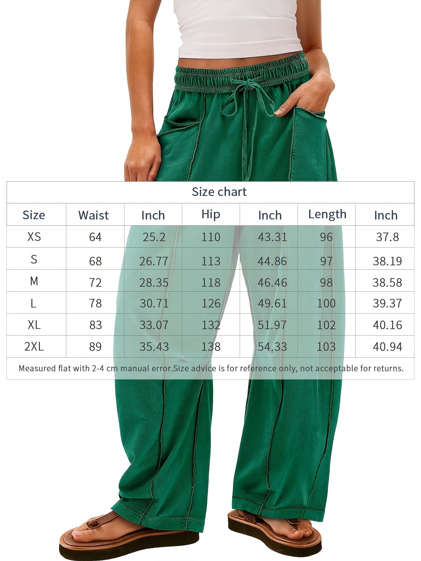 Women'S Loose Wide Leg Pants Casual Summer Wide Leg Pants Drawstring Waist Casual Pants
