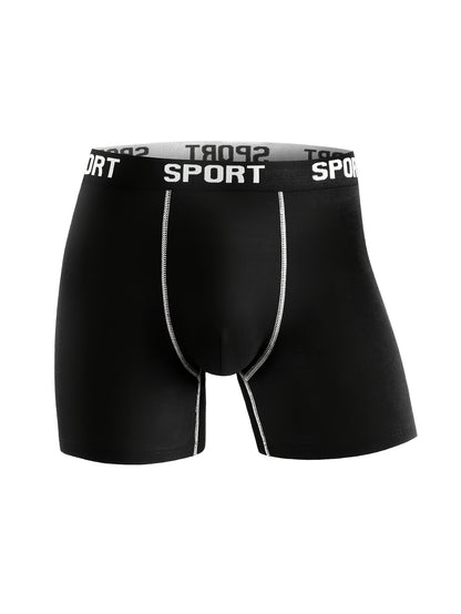 Men's Underwear 5 Random Pc Highly Elastic, Breathable, Comfortable, Quick-drying, Sweat-absorbent, Anti-friction Shorts, Solid Color