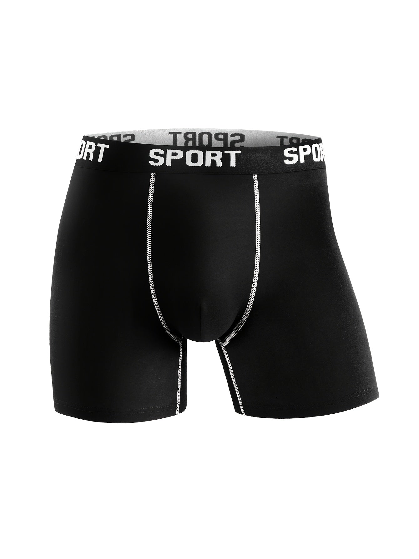 Men'S Underwear 5-pack Random Highly Elastic, Breathable, Comfortable, Quick-drying, Sweat-absorbent, Anti-friction Shorts, Solid Color