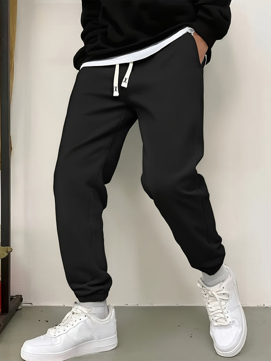 4pcs RANDOM Men's Casual Jogger Pants-Comfortable Sweatpants for Casual Attire, Workout, Or Lounging-Trendy Elastic Waistband with Drawstring, Multiple Pockets, Durable-Breathable Fabric-Perfect for Gym, Running, Or Outings-Available In Various Color