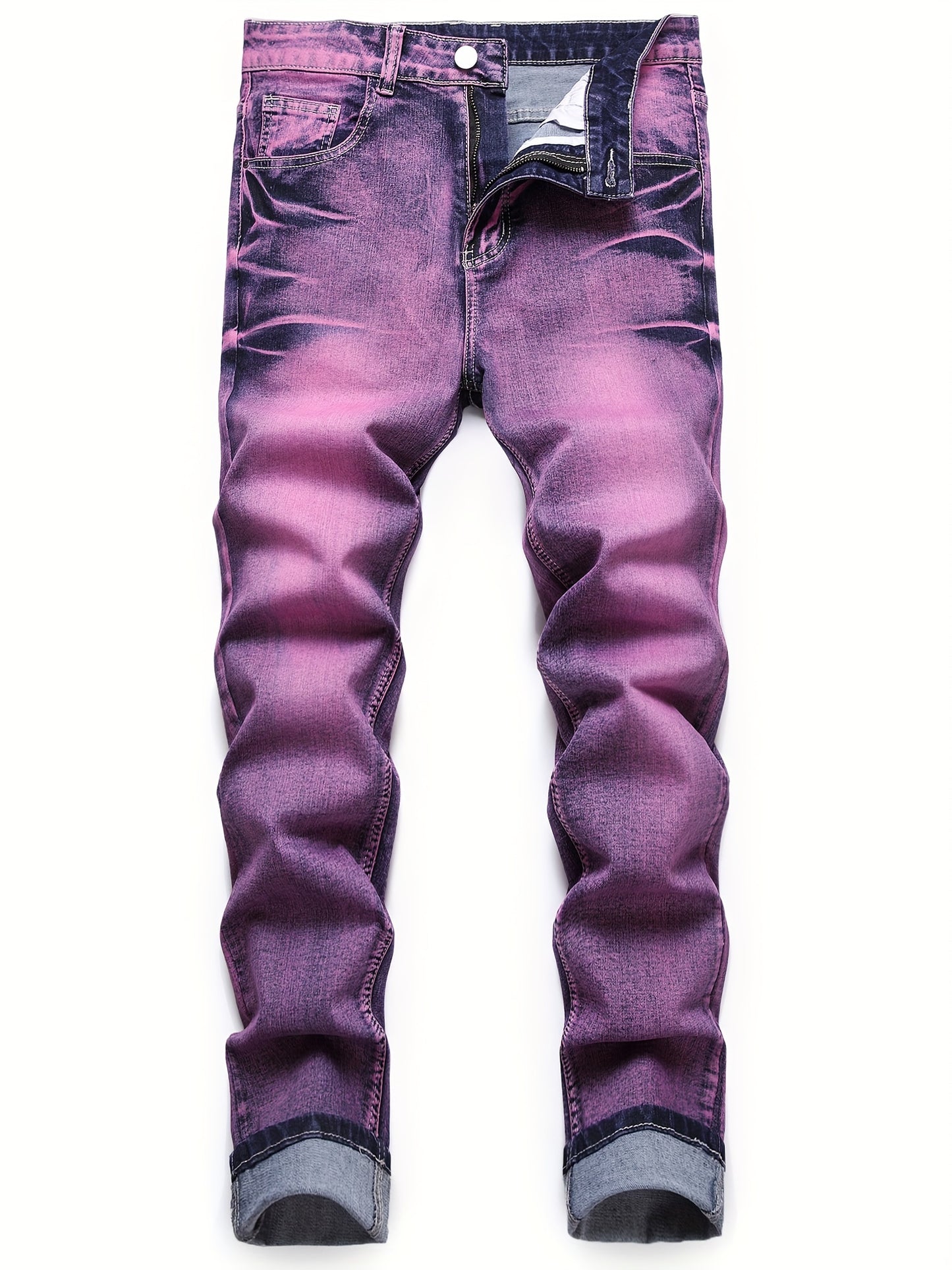 Jeans for men regular fit slim leg stretch denim fashion soft jean