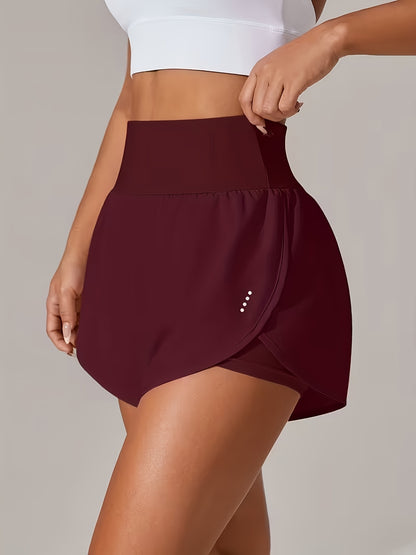 Women's Quick-Dry High-Stretch Yoga Shorts, Tummy Control and Anti-See-Through, Seamless Moisture-Wicking Athletic Swimwear, Suitable for Gym, Fitness, Running, Hot Springs, and Beach Vacations