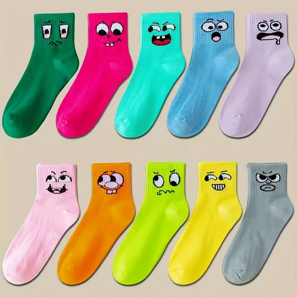 Women's Cute Print Socks - 10-Pair Pack
