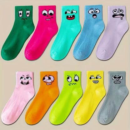 Women's Cute Print Socks - 10-Pair Pack