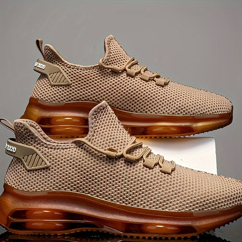 Sneakers, 2025 New Breathable Knitted Women's Sports Running Shoes Suitable for Commuting, Equipped with Air Cushioning to Provide Comfortable and Shock-absorbing Wearing Effect