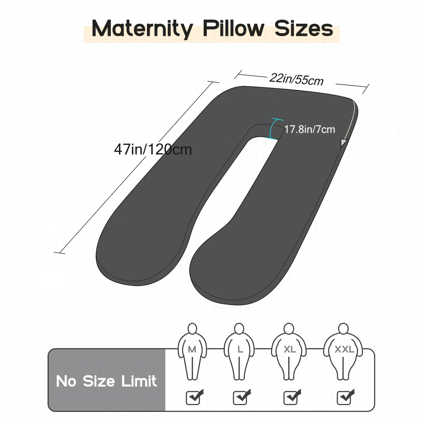 Chilling Home Pregnancy Pillows - U Shaped Maternity Pillow For Pregnant Women With Velvet Removable Cover, Easy To Clean - 47 Inch Pregnancy Pillows For Sleeping - Body Pillows For Adults Full Support, Fully Enclosed, Multiple Usage Methods