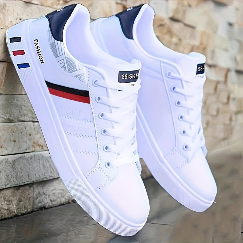 1 Pair Men'S Low-Top Training Shoes - Breathable Pu/Fabric Upper, All-Season Comfort for Walking, Running, Travel & Casual Wear, Comfy Shoes, Sleek Sporty Design, Modern Athletic, Lightweight Construction, Walking Sneakers, Fitness Enthusiasts
