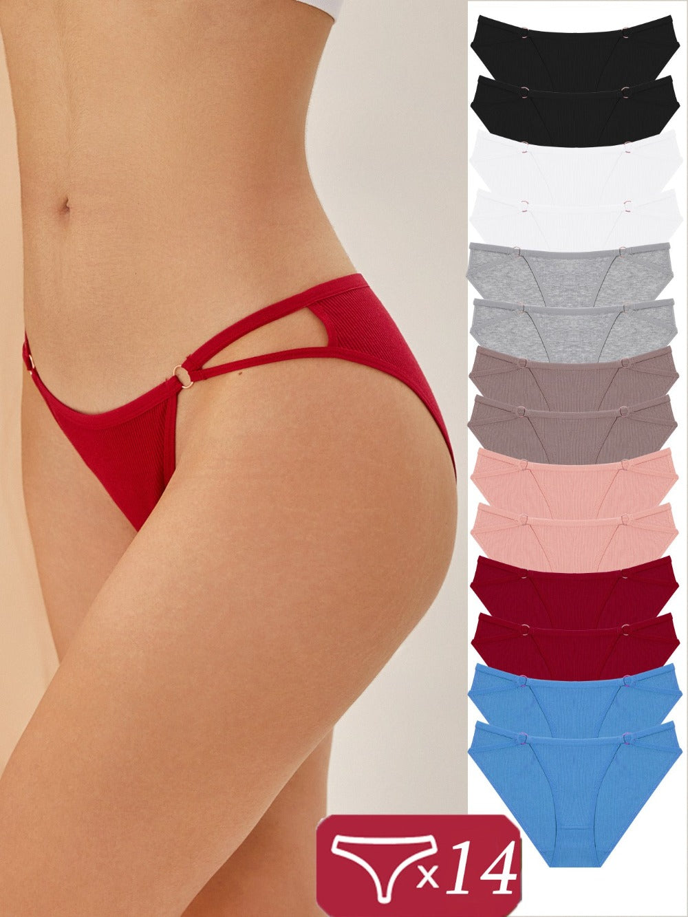 14-Pack Women's Bikini Briefs - Soft Seamless Everyday Comfort