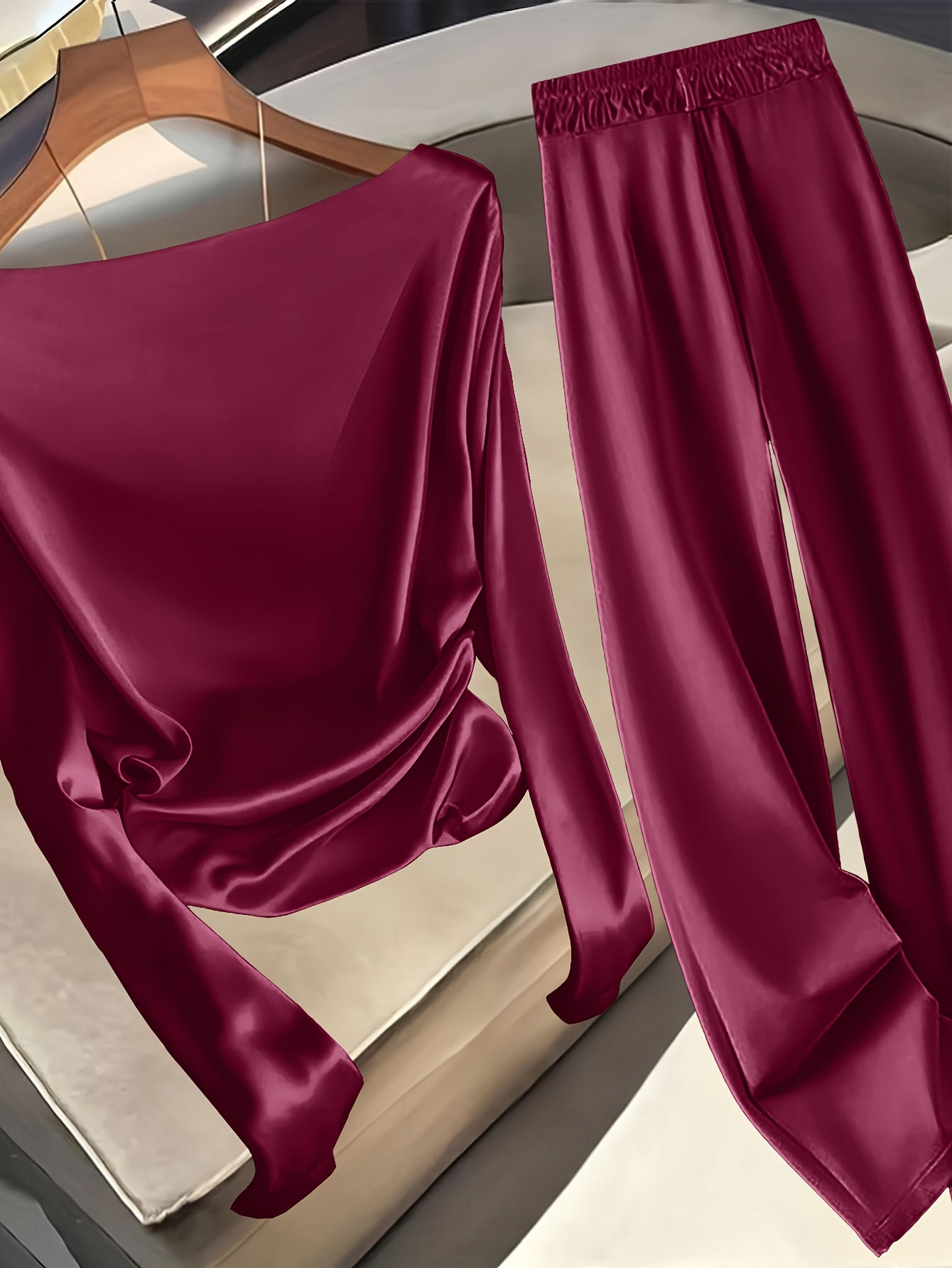 Women'S Elegant Casual Formal Solid Color Long Sleeve Pants Suit