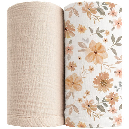 Swaddle Blanket - 2-pack Breathable Muslin Soft