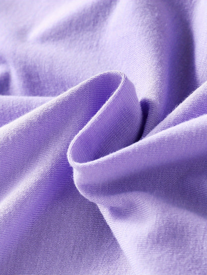 Purple Mist Rose and Pattern Printed Short-sleeve, Regular Fit Round Neck T-shirt, Spring/summer Women's Clothing, Outdoor Fashion Casual Wear, Lightweight and Breathable, Suitable as a Daughters, Birthdays, Best Friends,