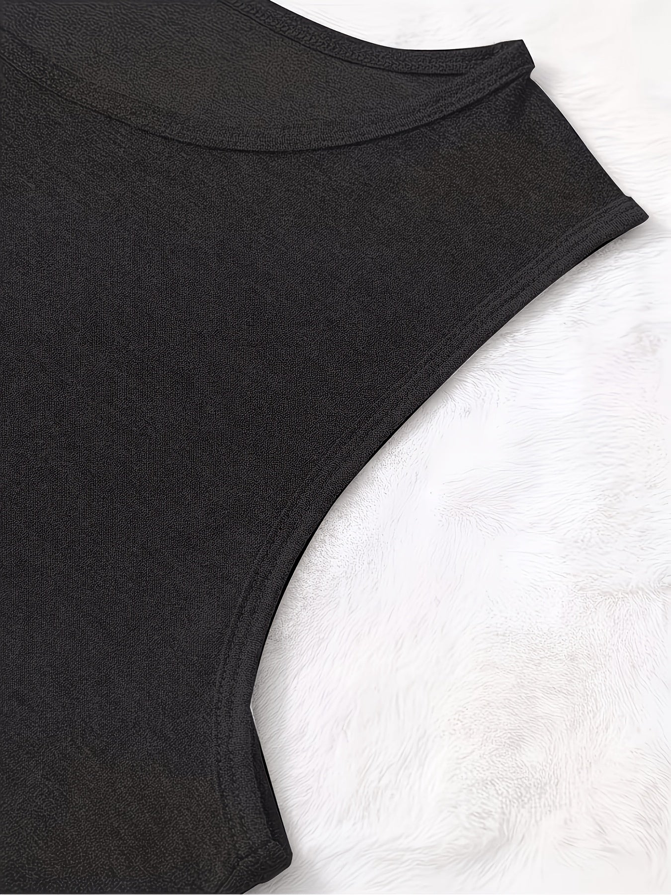 Plus Size, 1pc Plus-Size Women's Sleeveless Tank Top with Mantis Print Round Neck Stretchy Shirt - Non-Transparent Casual Casual Attire Suitable for All Seasons, Spring/Summer Layering Piece, Machine Washable Gift for Curvy Women (No)