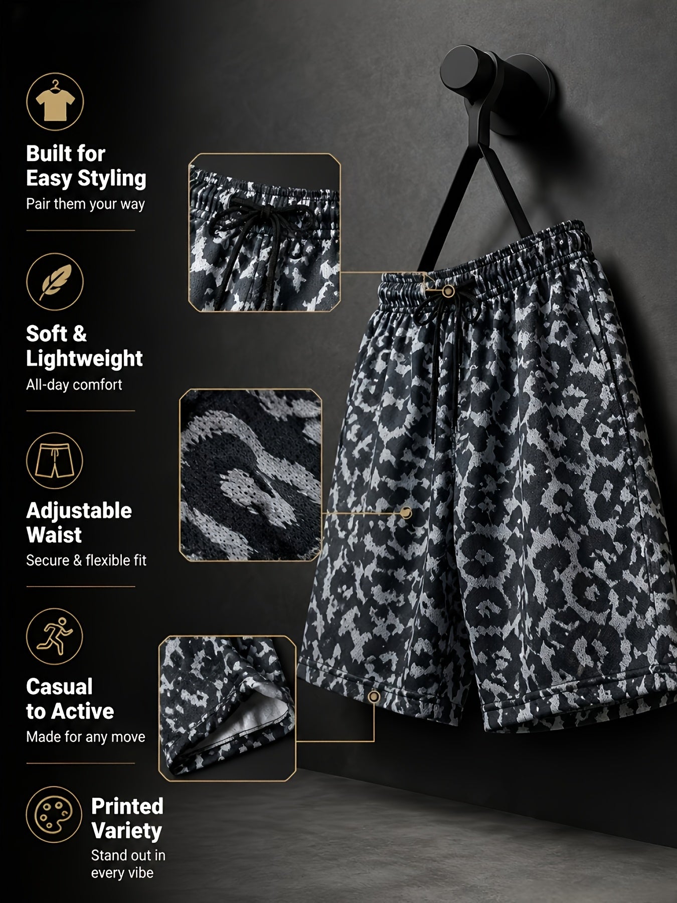 Shorts 10pcs Quick Drying Men's Casual Sports Pants, Lightweight And Loose Fitness Shorts for Teenagers, with Drawstring Waistband And Side Double Pockets. Suitable for Boys to Run, Exercise, Travel, Play Ball, Stay At Home, And Send Friends.