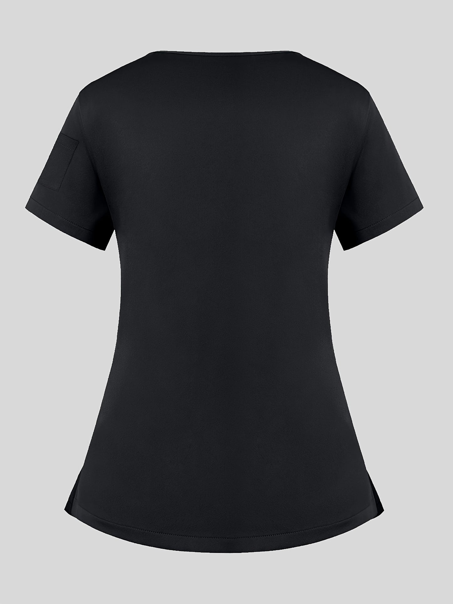 Women'S V-Neck Frosted Breathable Uniform Pocket Handwash Workwear Brush Handwear Top