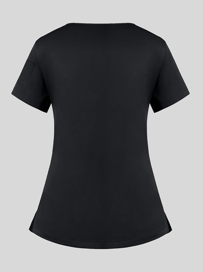 Women'S V-Neck Frosted Breathable Uniform Pocket Handwash Workwear Brush Handwear Top