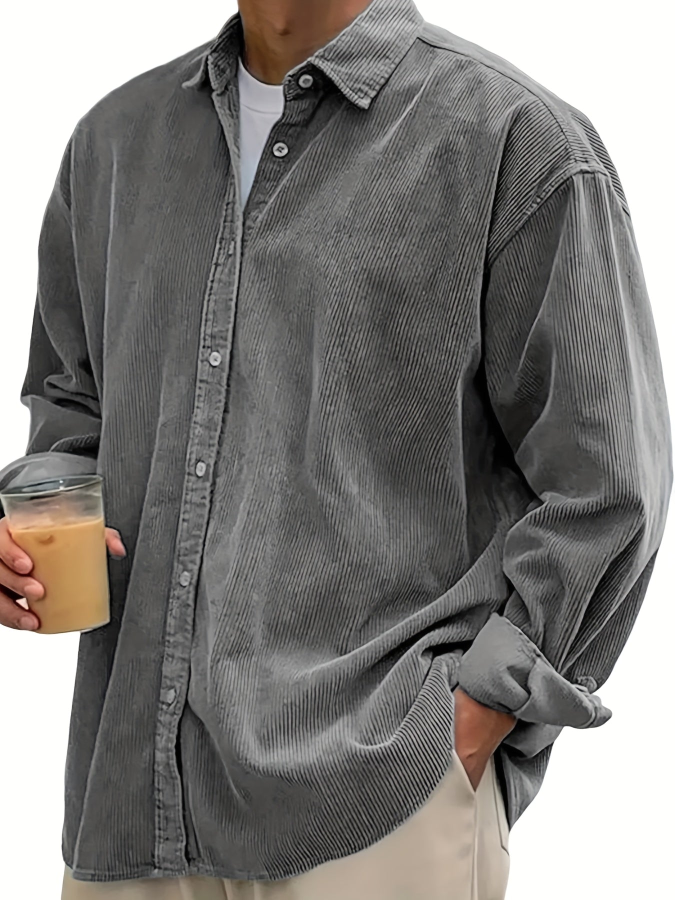 Men's Black Long-Sleeve Shirt - product view 15