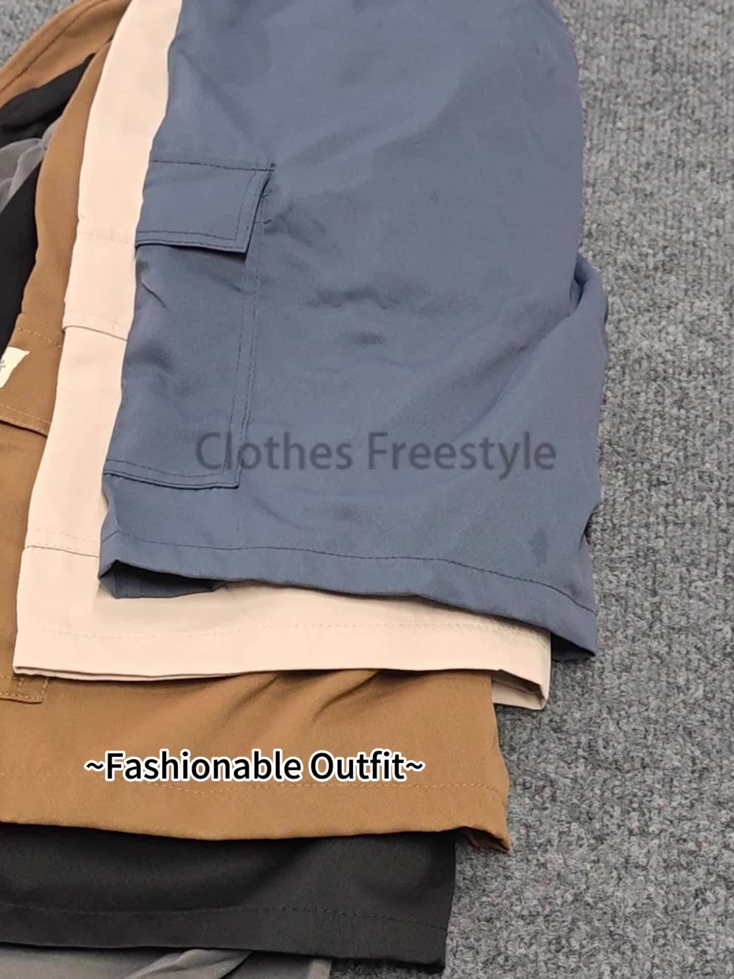 Men's Black Polyester Cargo Shorts - product view 9