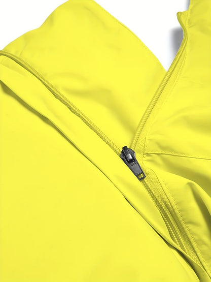 Men'S Rain Jacket Waterproof with Zipped Pockets Windproof Rain Jacket with Hooded