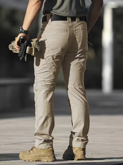 [Tactical Cargo Pants] Lightweight & Tear-ResistantMen's TacticalCargo Pants | (Waist Belt Included)Multi-Pocket Design, Loose Fit for Hiking, Camping, Construction | Elastic Fabric, Outdoor Sports & Casual Version