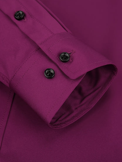 Men's Cufflink Shirt 2026 Spring/Summer French Cuff Shirt Breathable, Stretchy, Wrinkle-Resistant Business Casual Easter Gift Suitable for Men, Husband, Father Holiday Cruise Essential Short-Sleeve Shirt Summer Top Formal Dress Shirt