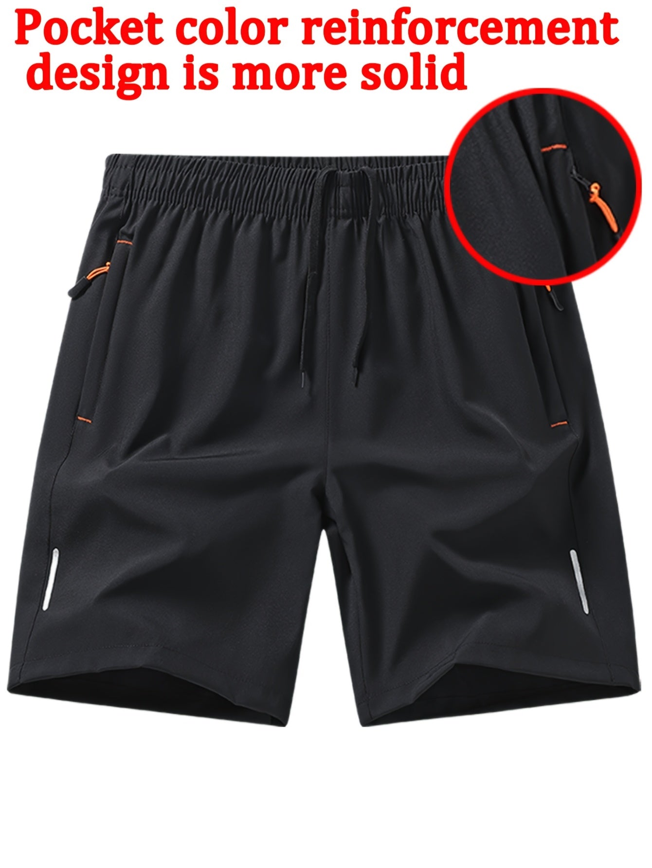 Black+Gray+Khaki+Green+Blue Polyester Shorts - product view 8