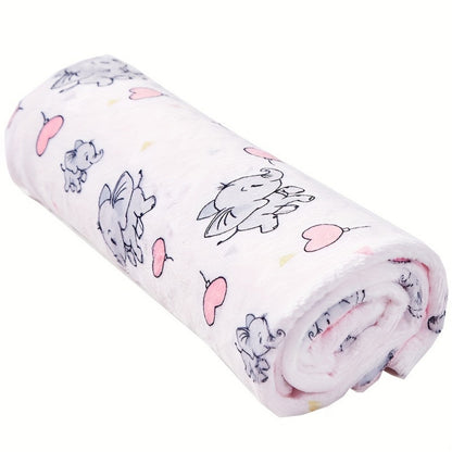 Double-Layer Minky Baby Blanket - 30 x 40 Inch Plush Animal Design