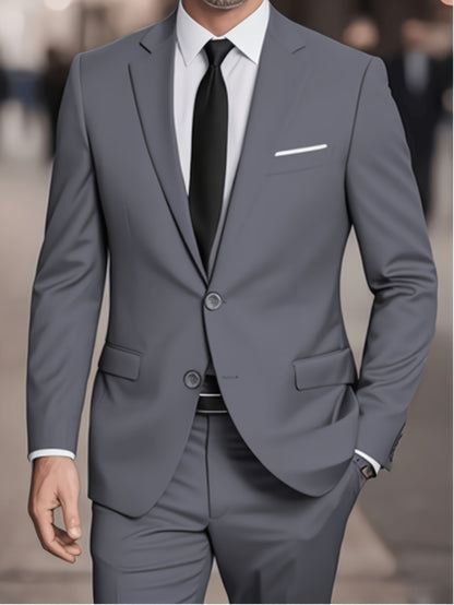 Men's Two-Piece Suit Set - Coordinated Everyday Style