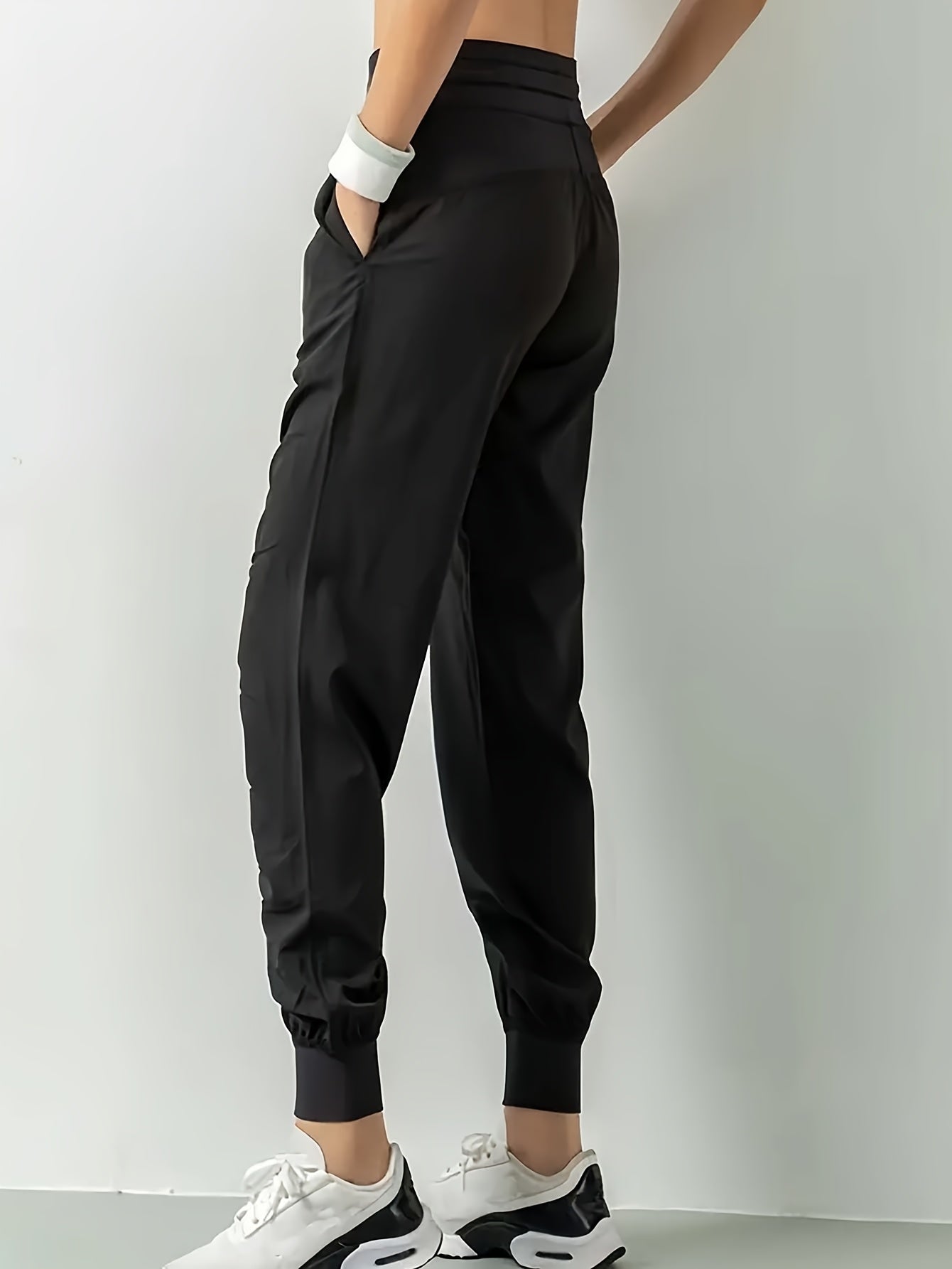 3pcs Women's Quick-Dry Training Tracksuit Pants - Slim Pleated Athletic Joggers with Drawstring Waist & Side Pocket, Gym Workout Pants Suitable for Running,, Gym - Spring Summer Fall Solid Color (Machine Washable)