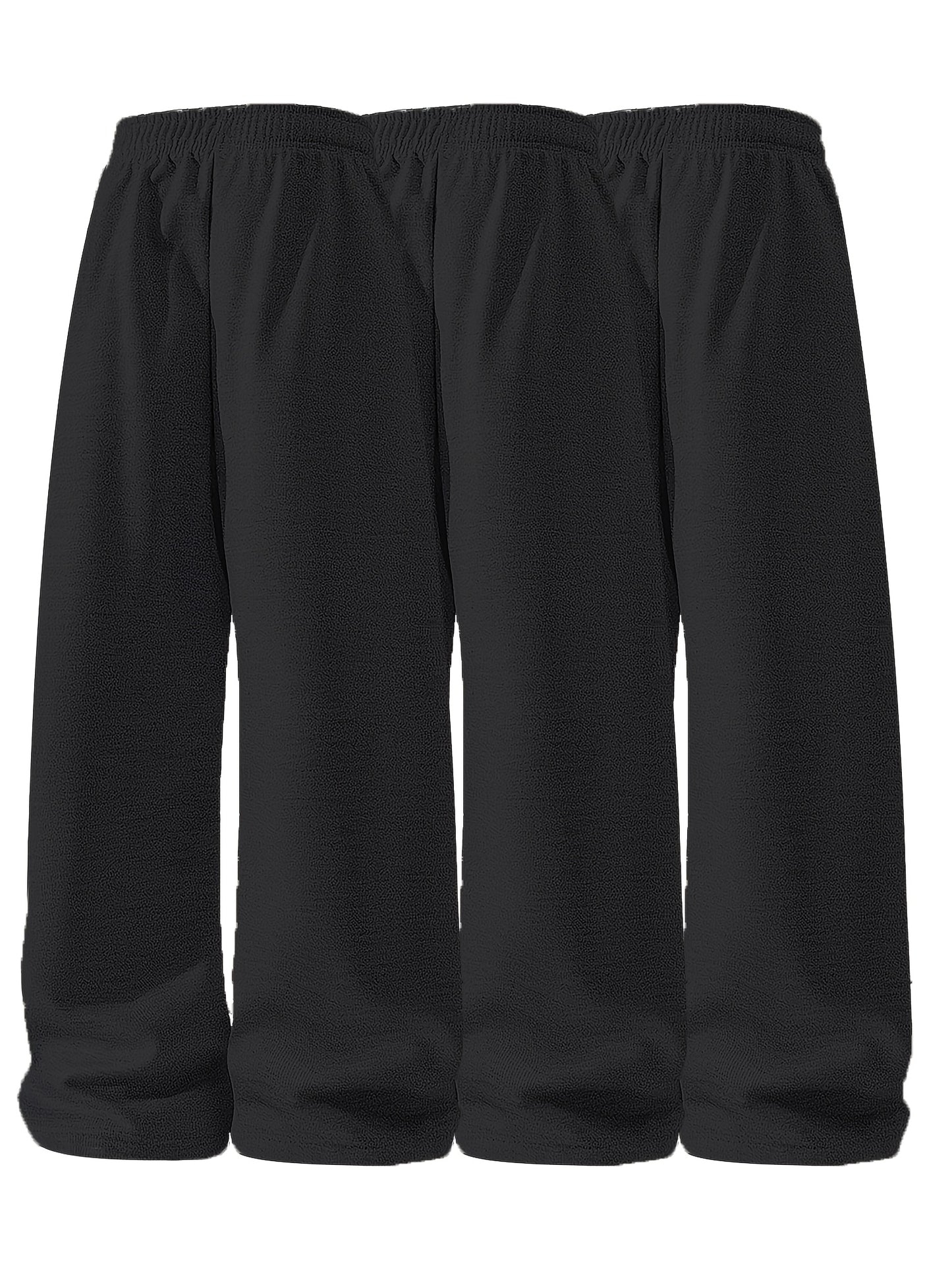 3pcs Men's Lightweight Soft Joggers - Loose Fit Straight Leg Pants Waist, Light Grey & Black/Dark Grey, All-Season Comfort Suitable for Gym, Casual Wear, Everyday Use - Straightforward Casual Style (Stock Available)