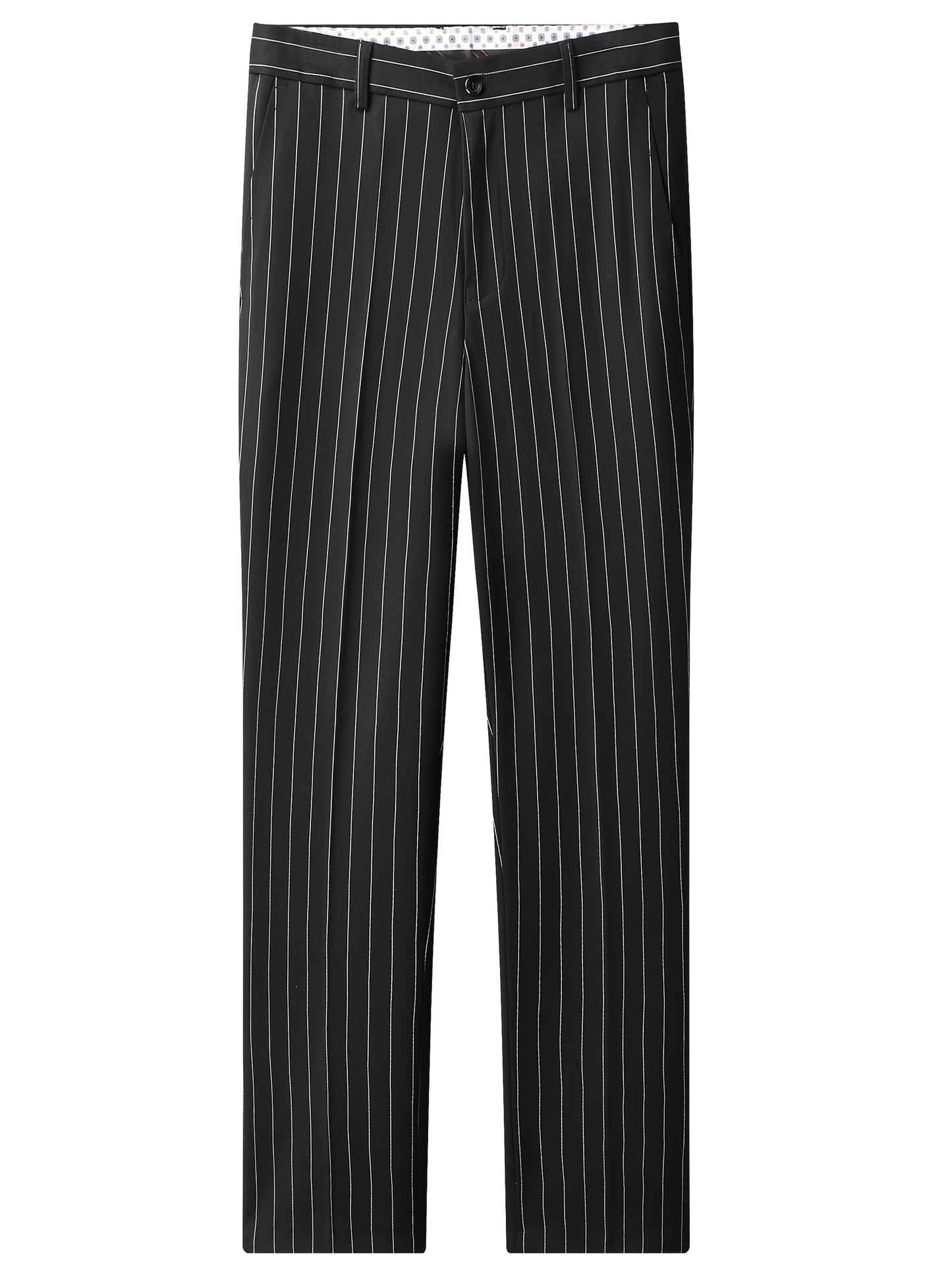 Latest Men's Suit Striped Double-Breasted Suit Spring/ Summer/ Autumn Thin Two-Piece Set with Frill Collar Striped Style Four Buttons Suit Business And Casual Dress Collar Necklace Decoration Slimming Dress Casual Suit White Suit